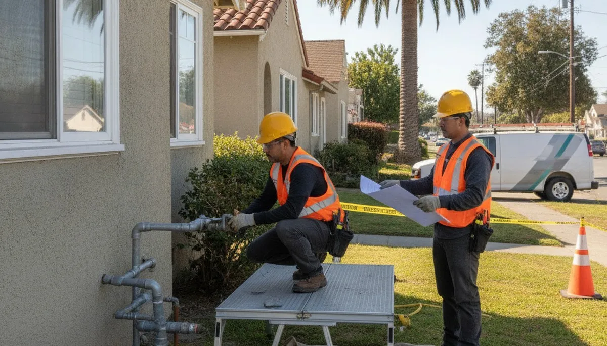 Oakland, CA plumber repairing a residential plumbing issue for local plumbing service customers