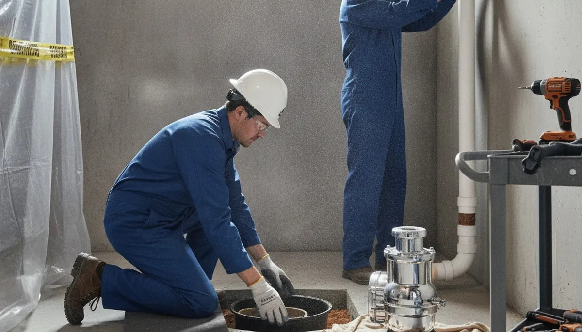 Sump pump installation for Oakland, CA home by professional plumber