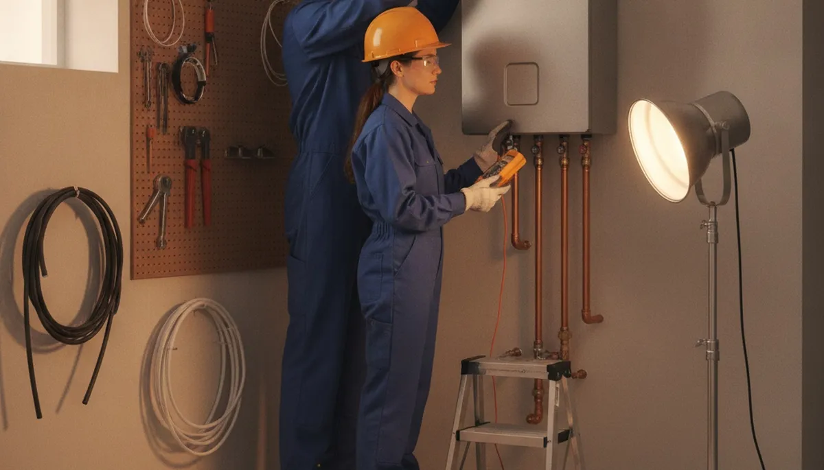 Tankless water heater installation service in Oakland, CA by On Call Plumbers